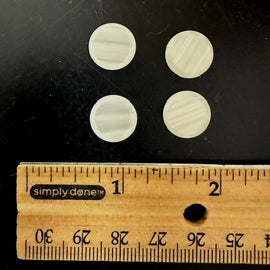 FINGER PEARL - 12.7mm SLIGHT CONCAVE - PLASTIC - WHITE
