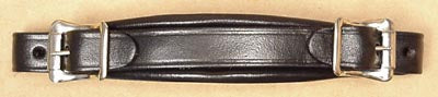 CASE HANDLE - LEATHER W/STEEL - BLACK