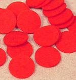 RED KEY FELT DISC 11/16" (17.5mm)