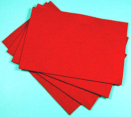 RED KEY FELT SHEET 4" X 6"