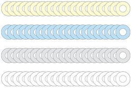 FLUTE PAD SHIM 16mm X .012" (.3mm) WHITE